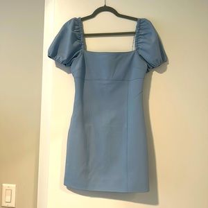 Cinq a Sept Havana Puff Sleeve Mini Dress